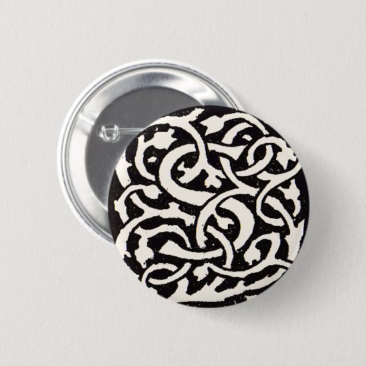  Monogram S Art Nieuwe Letter Ronde Button 5,7 Cm (Voorkant /achterkant)
