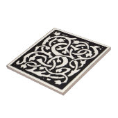Monogram S Art Nieuwe Letter Tegeltje (Zijkant)