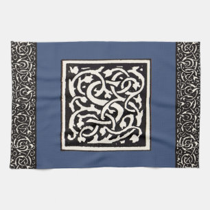 Monogram S Art Nieuwe Letter Theedoek