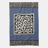  Monogram S Art Nieuwe Letter Theedoek (Verticaal)