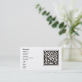 Monogram S Art Nieuwe Letter Visitekaartje (Staand voorkant)