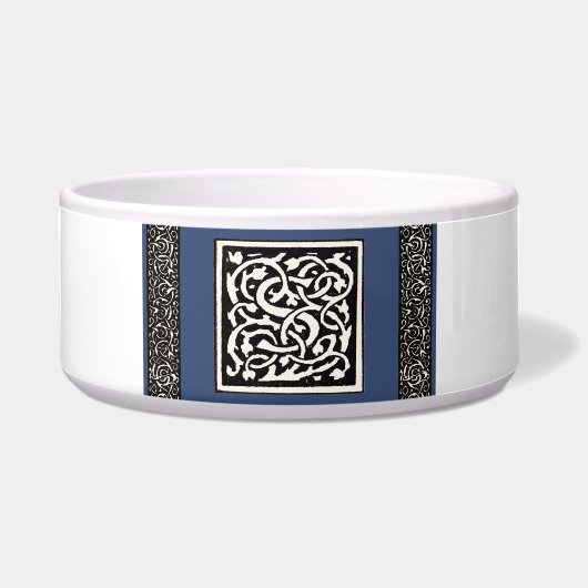  Monogram S Art Nieuwe Letter Voerbakje (Voorkant)