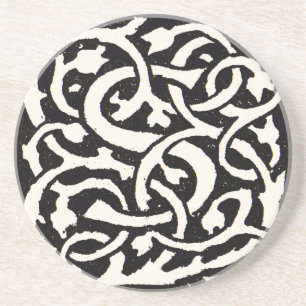 Monogram S Art Nieuwe Letter Zandsteen Onderzetter