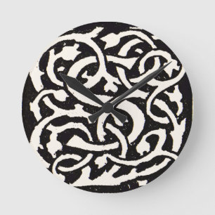 monogram S Art Nouveau Letter Ronde Klok