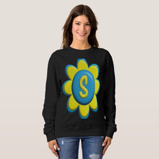 Monogram S  Colorful Flower Trui (Voorkant volledig)