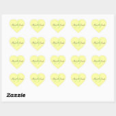 Monogram S Gele hartstickers | Envelopzegels Hart Sticker (Vel)