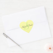 Monogram S Gele hartstickers | Envelopzegels Hart Sticker (Envelop)