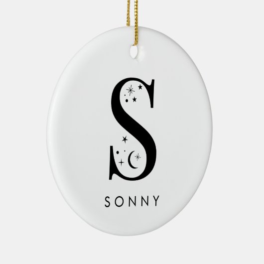 Monogram S hemelse naam Keramisch Ornament (Rechts)