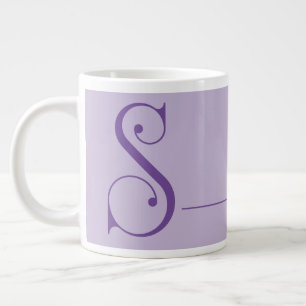 Monogram S in prachtige roltypografie Grote Koffiekop