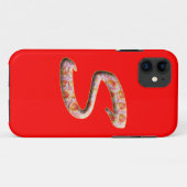 Monogram S in Rozen Patroon Iphone 5 Hoesje (Achterkant (horizontaal))