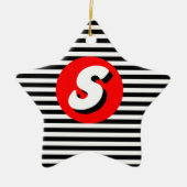 Monogram S. Keramisch Ornament (Voorkant)