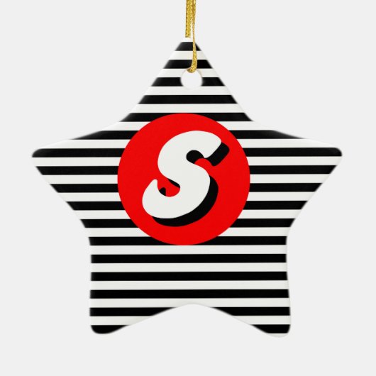 Monogram S. Keramisch Ornament (Achterkant)