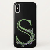Monogram S Lavendel Eucalyptus Case-Mate iPhone Case (Achterkant)