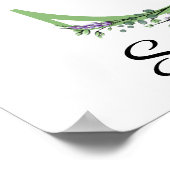 Monogram S Lavendel Eucalyptus kinderkamer poster (Hoek)