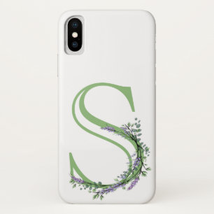 Monogram S lavender Eucalyptus Case-Mate iPhone Case