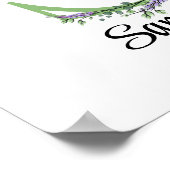 Monogram S lavender Eucalyptus nursery Poster (Hoek)