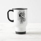 Monogram 'S' met bladeren - reismuis Reisbeker (Links)