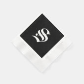 Monogram S, oud Engels lettertype, Servet (Hoek)