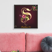 Monogram S Premium - omgepakt Canvas (gloss) Afdruk (Insitu (Woonkamer))