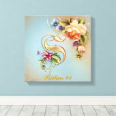Monogram S Premium - omgepakt Canvas (gloss) Afdruk (Insitu (Houten vloer))