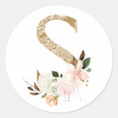 MONOGRAM S RONDE STICKER (Voorkant)