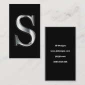 Monogram S visitekaartjes (Voorkant / Achterkant)