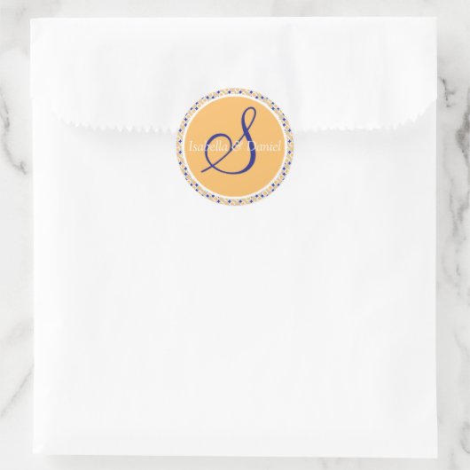 Monogram S Wedding Seal Stickers (Tas)
