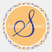 Monogram S Wedding Seal Stickers (Voorkant)