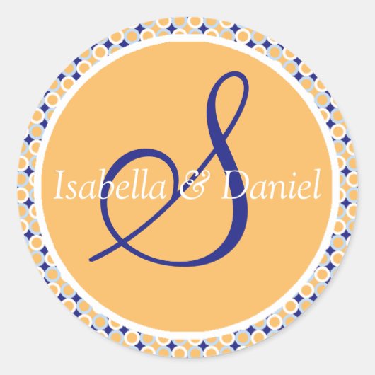 Monogram S Wedding Seal Stickers (Voorkant)