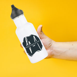 Monogram 's werelds beste papa citaat typografie waterfles 