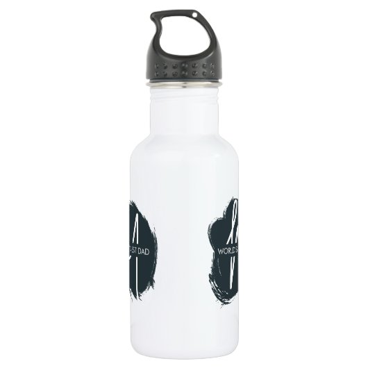 Monogram 's werelds beste papa citaat typografie waterfles (Achterkant)