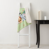 Monogram Safari design l Schattige polka dots Gree Sherpa Deken (In situ)