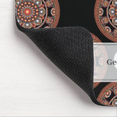 Monogram Safari Zonsondergang Boheemse Polka Dot M Muismat (Hoek)