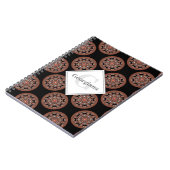 Monogram Safari Zonsondergang Boheemse Polka Dot M Notitieboek (Linkerzijde)