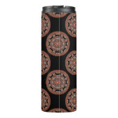 Monogram Safari Zonsondergang Boheemse Polka Dot M Thermosbeker (Achterkant)