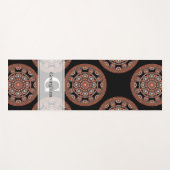 Monogram Safari Zonsondergang Boheemse Polka Dot M Yogamat (Voorkant (horizontaal))