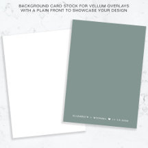 Monogram Sage Green Achtergrond voor Vellum Overla