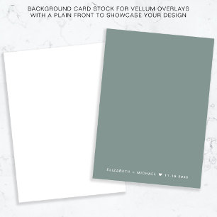 Monogram Sage Green Achtergrond voor Vellum Overla Kaart