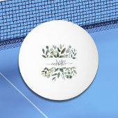 Monogram Sage Green Eucalyptus Greenery Leaves Pingpongbal