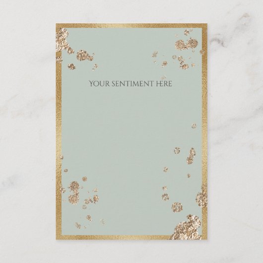 Monogram Sage Green Floral Elegant Letter A Bedankkaart (Achterkant)