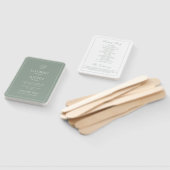 Monogram Sage Green Script Modern Wedding Program Handwaaier (Niet-gemonteerd)