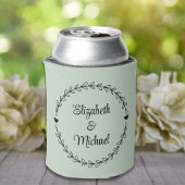 Monogram Sage Green Wedding Blikjeskoeler