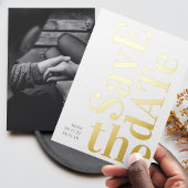 Monogram Sage Groen Wit Sla de datum op Folie Uitnodiging