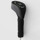 Monogram Sage Groene Bladeren Groene Krans Golfheadcover (Schuin)