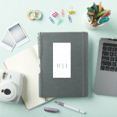 Monogram Sage Groene Citaat Avontuur Begint Trouwe Sticker (iPad Cover)