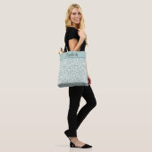 Monogram Sage Groene Wit Grijze Bloemige Boho Brui Tote Bag (Op model)