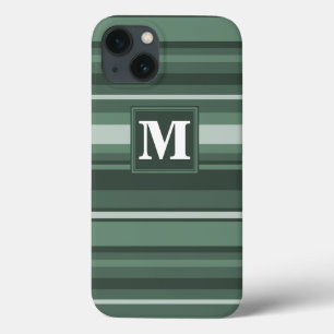 Monogram sagegroene strepen Case-Mate iPhone hoesj Case