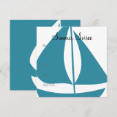 Monogram Sail Boat Kaart (Voorkant / Achterkant)