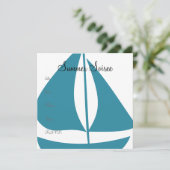 Monogram Sail Boat Kaart (Staand voorkant)