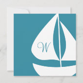 Monogram Sail Boat Kaart (Achterkant)